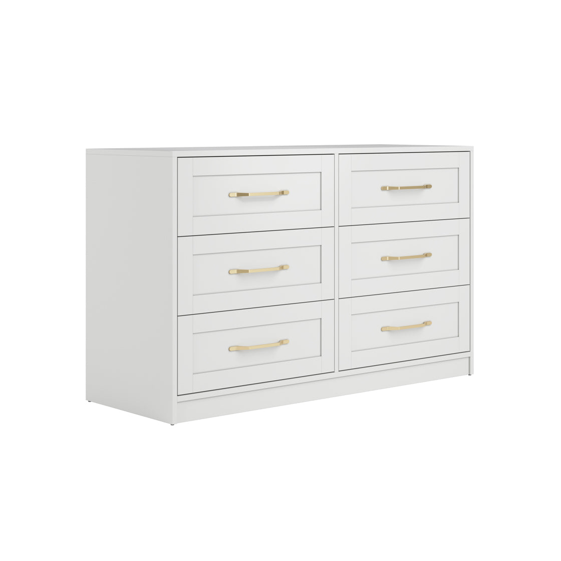 Austen White & Gold Chest of Drawers | 6 Drawers